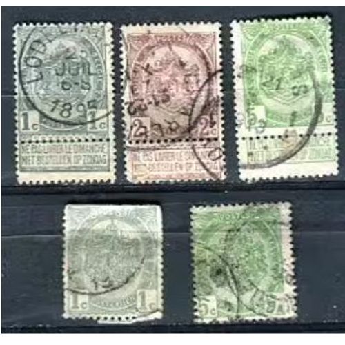 Lot De Timbres Oblitérés - " Heraldy " - 1893/94 - Belgique
