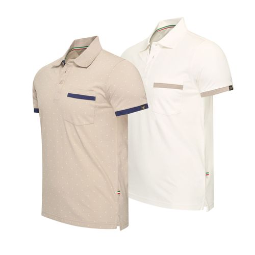 Cappuccino Italia Todi 2-Pack Polo Multicolore