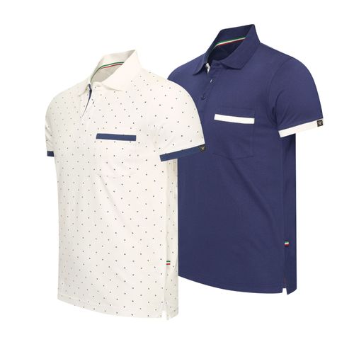 Cappuccino Italia Todi 2-Pack Polo Multicolore