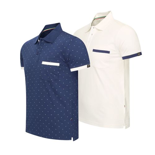 Cappuccino Italia Todi 2-Pack Polo Multicolore