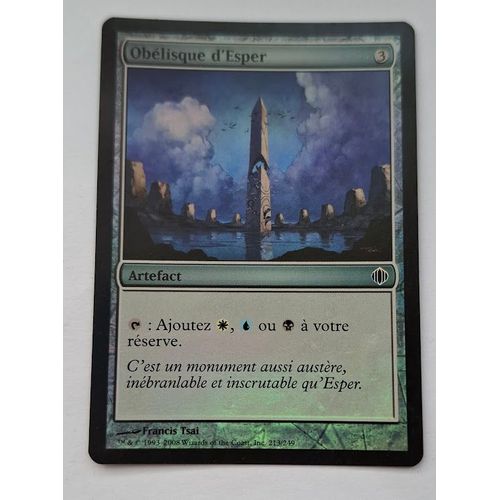 Carte Brillante Foil Premium Obélisque D'Esper - Magic Mtg - Alara 213 - C