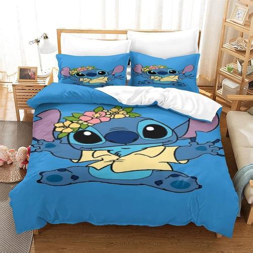 Lilo-Stitch Enfant Housse de Couette 220x240 Ensemble de literie 3