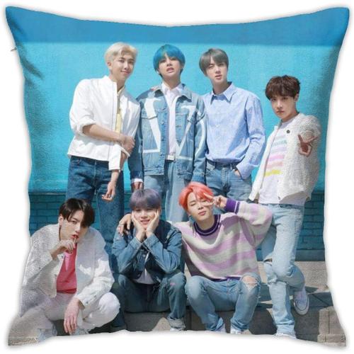 Bts Jimin J-Hope Oreiller Taie D'oreiller Fermeture Éclair Taie D'oreiller Roman Décoratif Taie D'oreiller Salon Coussin Canapé Coussin-Blanc 7