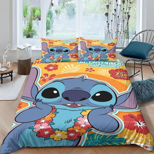 Parure De Lit Stitch Avec Housse De Couette En Microfibre Douce Avec Fermeture ¿¿Clair Et Taies D'oreiller Pour Adolescents Et Adultes