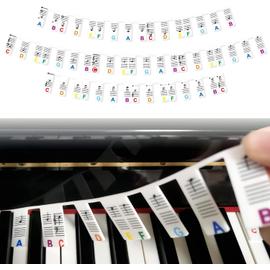 Autocollant Piano 88 Touches Stickers Piano en Silicone Etiquettes