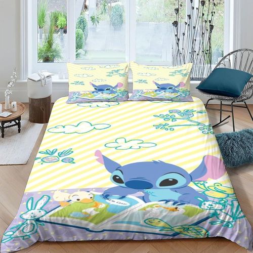 Parure De Lit Stitch 3d, Ensemble De Housse De Couette, Pour Adolescents, Enfants, Gar?Ons Et Filles, Housse De Couette En Microfibre, 3 Pi¿¿Ces