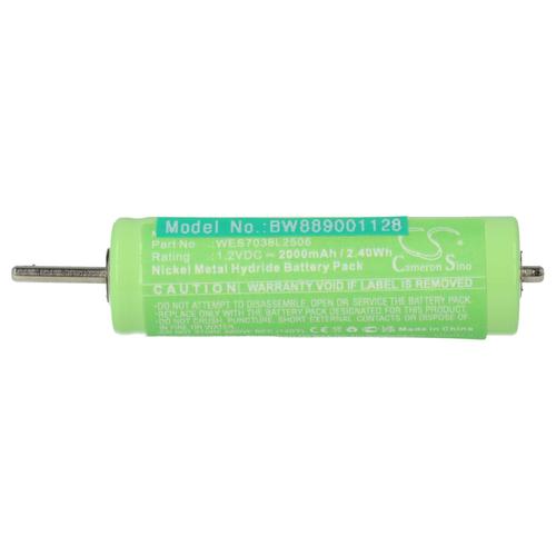 Vhbw Batterie Compatible Avec Panasonic Es-Rt53, Es-Rw30, Es-Sl41, Es-Rt51, Es-Rt81, Es-Sa40 Rasoir Tondeuse Électrique (2000mah, 1,2v, Nimh) 