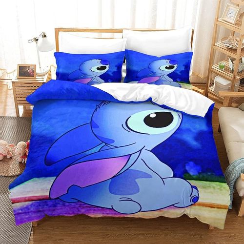 Parure De Lit Lilo Et Stitch, Housse De Couette, Impression 3d, Housse De Couette En Microfibre Douce, Pour Enfants, Adolescents Et Adultes