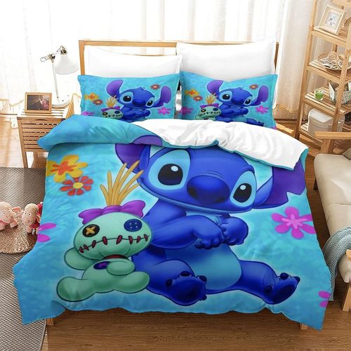 Housse De Couette Stitch Parure De Lit Lilo Et Stitch Housse De Couette Impression Pour Enfants Adolescents Housse De Couette Douce
