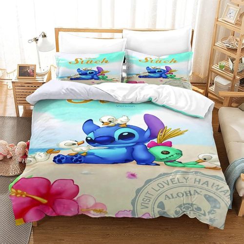 Parure De Lit Stitch Lilo Et Stitch, Housse De Couette Imprim¿¿E En 3d, Pour Enfants, Gar?Ons, Filles, Adultes, D¿¿Coration De Chambre