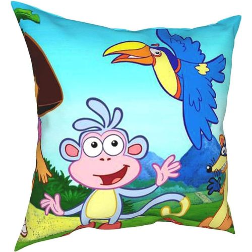 Oreillers Dora L'exploratrice Quatre Saisons, Oreillers Confortables, Doux Et Doux Pour La Peau, Adaptés Aux Voitures Canapé-Lit-Dora10-20x20inch