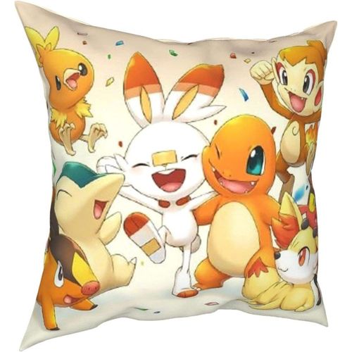 Oreillers Pokémon Quatre Saisons, Oreillers Confortables, Doux Pour La Peau, Adaptés Aux Voitures Canapé-Lit-Pokemon7-18x18inch