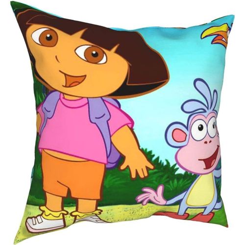 Oreillers Dora L'exploratrice Quatre Saisons, Oreillers Confortables, Doux Et Doux Pour La Peau, Adaptés Aux Voitures Canapé-Lit-Dora11-26x26ich
