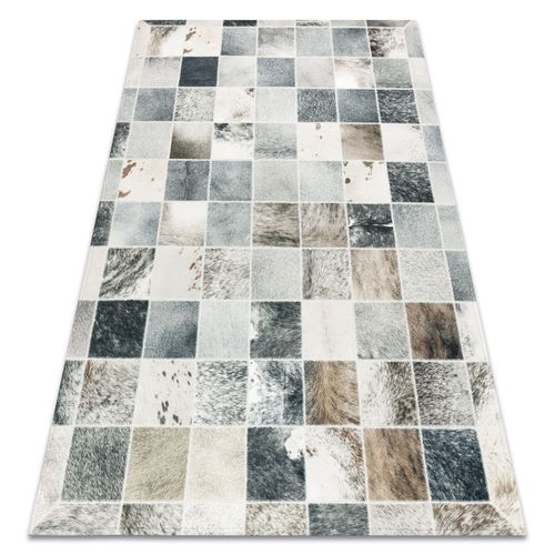 160x230 Cm Tapis Patchwork 21716 Beige - Peau De Vache