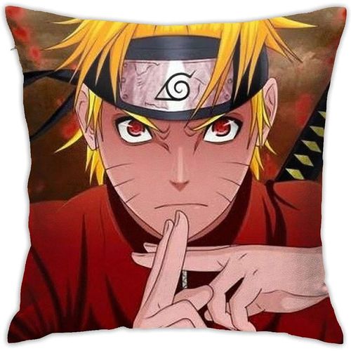 Anime-Naruto Mignon Uzumaki Naruto Taie D'oreiller En Polyester Décoration D'intérieur Housse De Coussin Carrée Douce Pour Voiture, Lit, Chambre À Coucher, Canapé-Naruto3