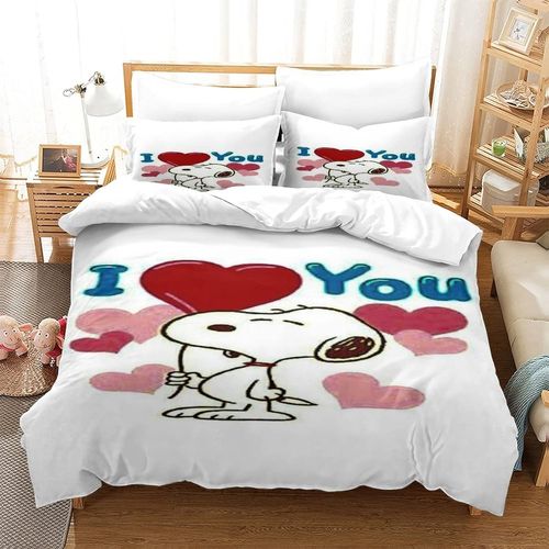 Parure De Lit Snoopy, Housse De Couette Antiallergique, Housse De Couette De Dessin Anim¿¿, Adapt¿¿E Aux Enfants Et Aux Adultes