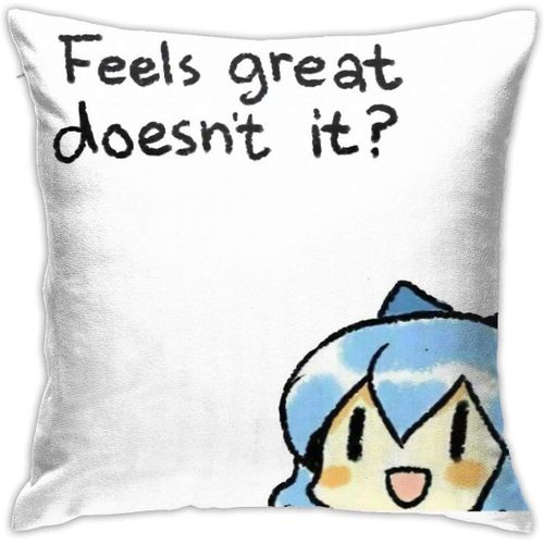 Cirno Se Sent Bien Coussin Housse De Coussin Taie D'oreiller Décorative Pour Canapé Chambre 45cm * 45cm