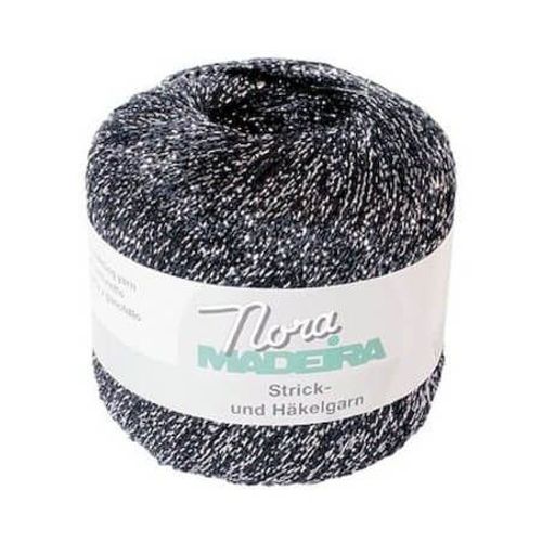 Fil À Crocheter Et À Tricoter Métallisé Nora Madeira - 25gr 360 Noir Argenté