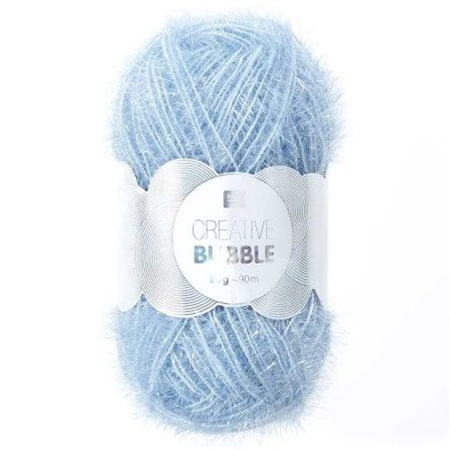 Pelotes De Fil À Tricoter Creative Bubble De Rico Design - Laissez Votre Imagination Prendre Forme Avec Ce Fil Éponge ! 50 Bleu Pigeon
