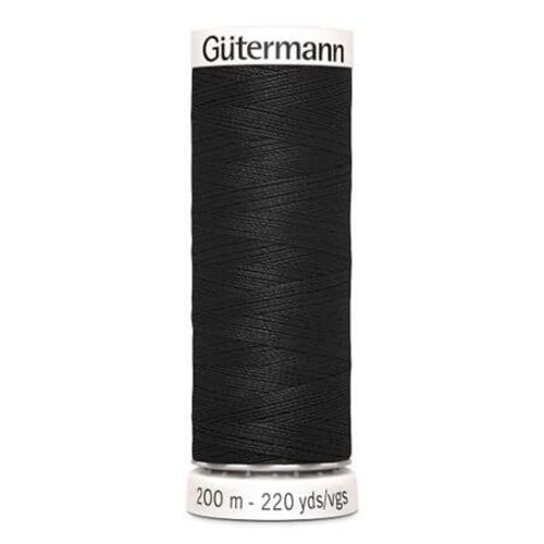 Fil À Coudre 100% Polyester 200m - Gütermann 000 Noir