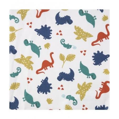 Tissu Enfant Coton Dinosaures Mignons Color?S Bleu/Vert Multicolore