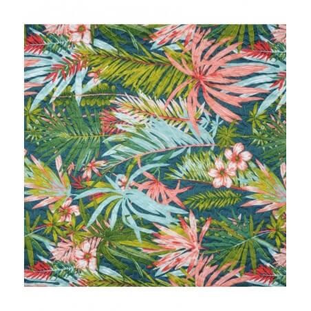 Tissu Matelassé Grande Largeur Plumeria Multicolore