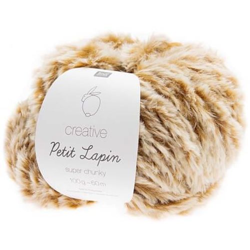 Pelote De Fourrure Créative Petit Lapin Super Chunky - 100gr - Rico Design 04 Marron