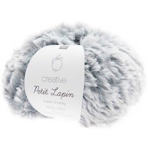 Pelote De Fourrure Créative Petit Lapin Super Chunky - 100gr - Rico Design 05 Bleu
