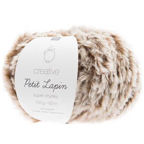 Pelote De Fourrure Créative Petit Lapin Super Chunky - 100gr - Rico Design 07 Marron