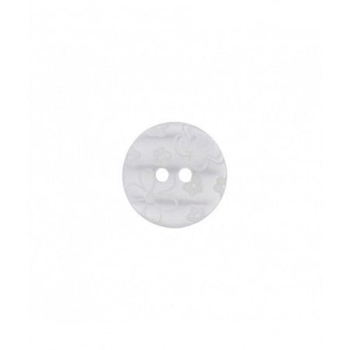 Bouton Rond Fleurs 15mm 2 Trous - Prym Blanc