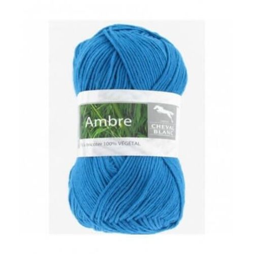 Coton Et Bambou À Tricoter Ambre - Cheval Blanc 299 Bleu
