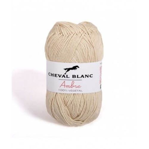 Coton Et Bambou À Tricoter Ambre - Cheval Blanc 167 Ecru