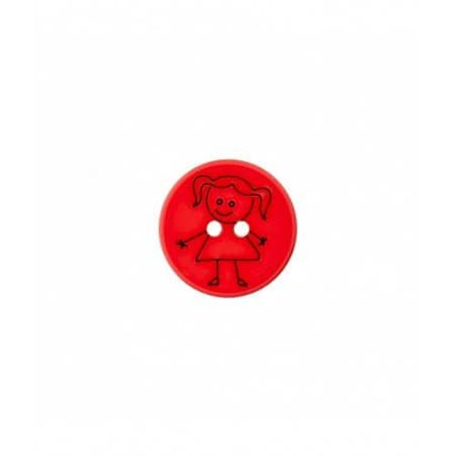 Boutons Fille Polyester 15mm X 3 - Prym Rouge