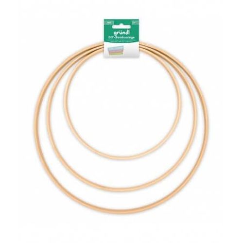 Lot De 3 Anneaux En Bambou - Grundl Marron