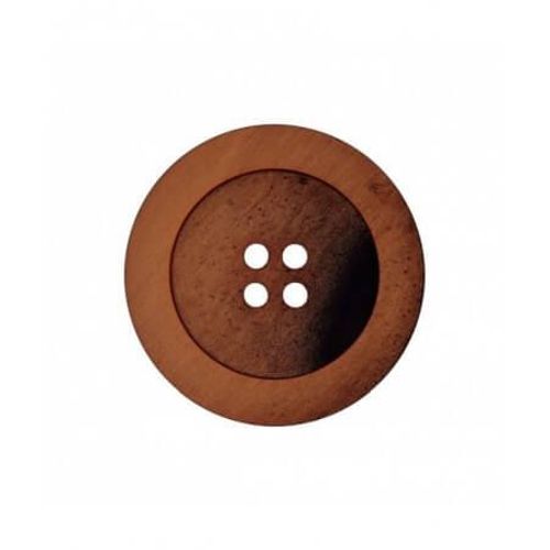 Boutons Fantaisies Marron 4 Trous 18 Mm X 3 - Union Knopf Marron