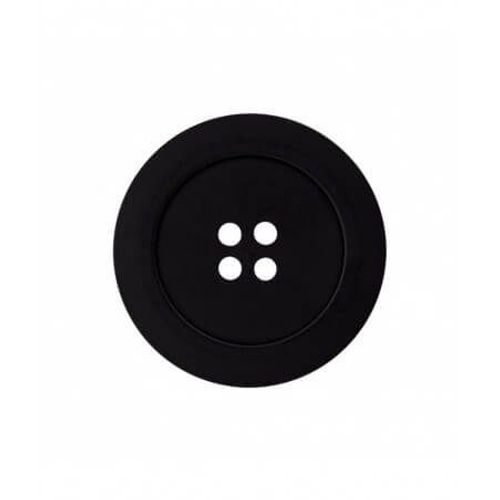 Boutons Ourlés Noir 4 Trous 18 Mm X 3 - Union Knopf Noir