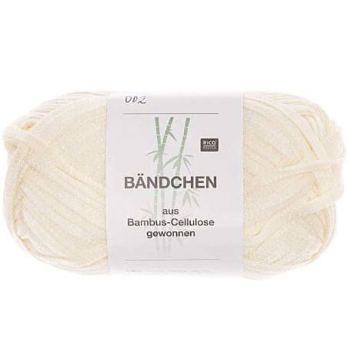 Pelote De Bambou Bandchen - Rico Design 02 Ecru