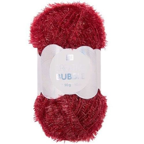 Pelotes De Fil À Tricoter Creative Bubble De Rico Design - Laissez Votre Imagination Prendre Forme Avec Ce Fil Éponge ! 18 Rouge