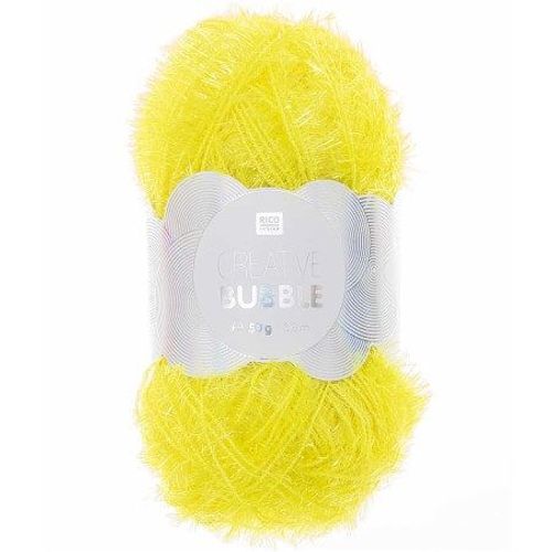 Pelotes De Fil À Tricoter Creative Bubble De Rico Design - Laissez Votre Imagination Prendre Forme Avec Ce Fil Éponge ! 27 Jaune Fluo