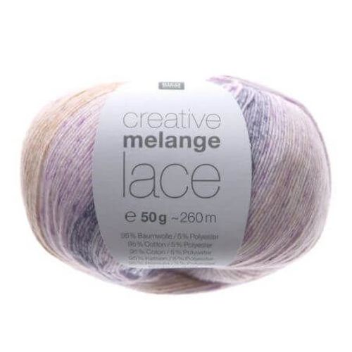 Pelote De Coton À Tricoter Creative Melange Lace - Rico Design 01 Rose