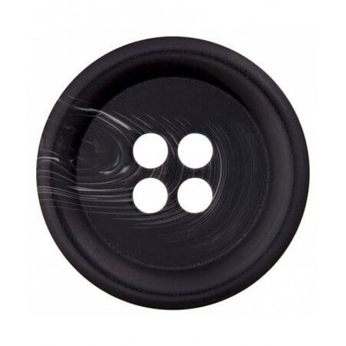 Boutons Classique Chiné À Rebord 4 Trous 28mm X1 - Prym Noir