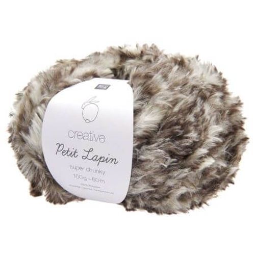Pelote De Fourrure Créative Petit Lapin Super Chunky - 100gr - Rico Design 09 Marron