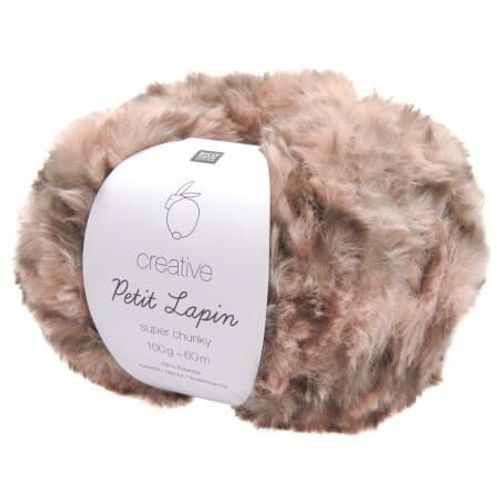Pelote De Fourrure Créative Petit Lapin Super Chunky - 100gr - Rico Design 10 Rose