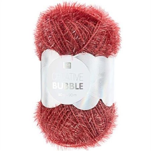 Pelotes De Fil À Tricoter Creative Bubble De Rico Design - Laissez Votre Imagination Prendre Forme Avec Ce Fil Éponge ! 34 Baie Rouge