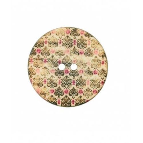 Boutons Motif Nature Polyester 2 Trous 44mm - Prym 0904 Multicolore