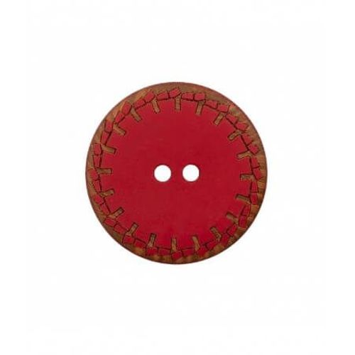 Bouton Graphique 2 Trous 23 À 28mm - Prym 23- Rouge Fonce