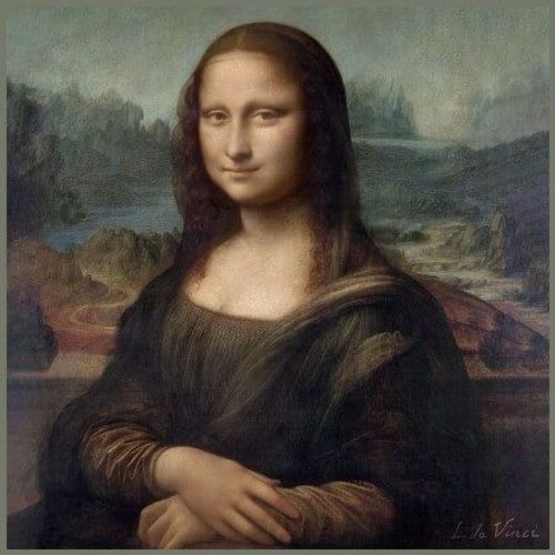 Carré Simili Cuir 44x44 Cm La Joconde Joconde