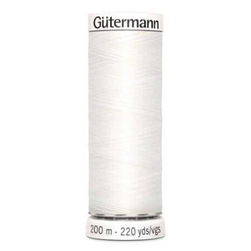 Fil À Coudre 100% Polyester 200m - Gütermann 800 Blanc