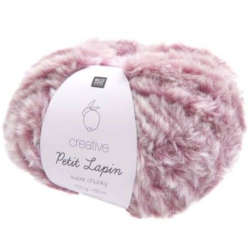 Pelote De Fourrure Créative Petit Lapin Super Chunky - 100gr - Rico Design 14 Violet