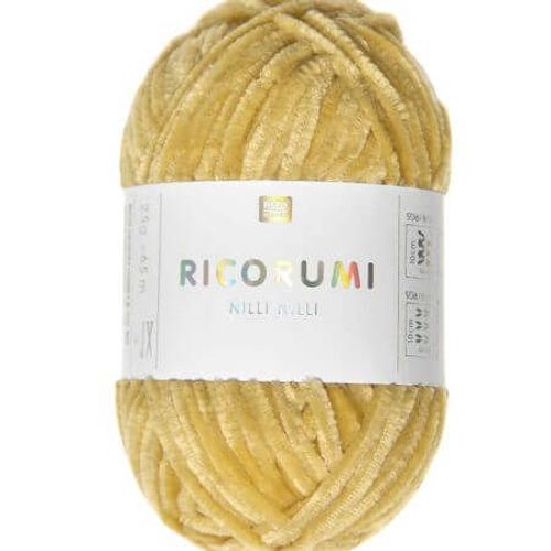 Pelote Ricorumi Nilli Nilli : La Chenille Polyester Pour Des Amigurumis Élégants - 25 Gr - Rico Design 04 Jaune Moutarde